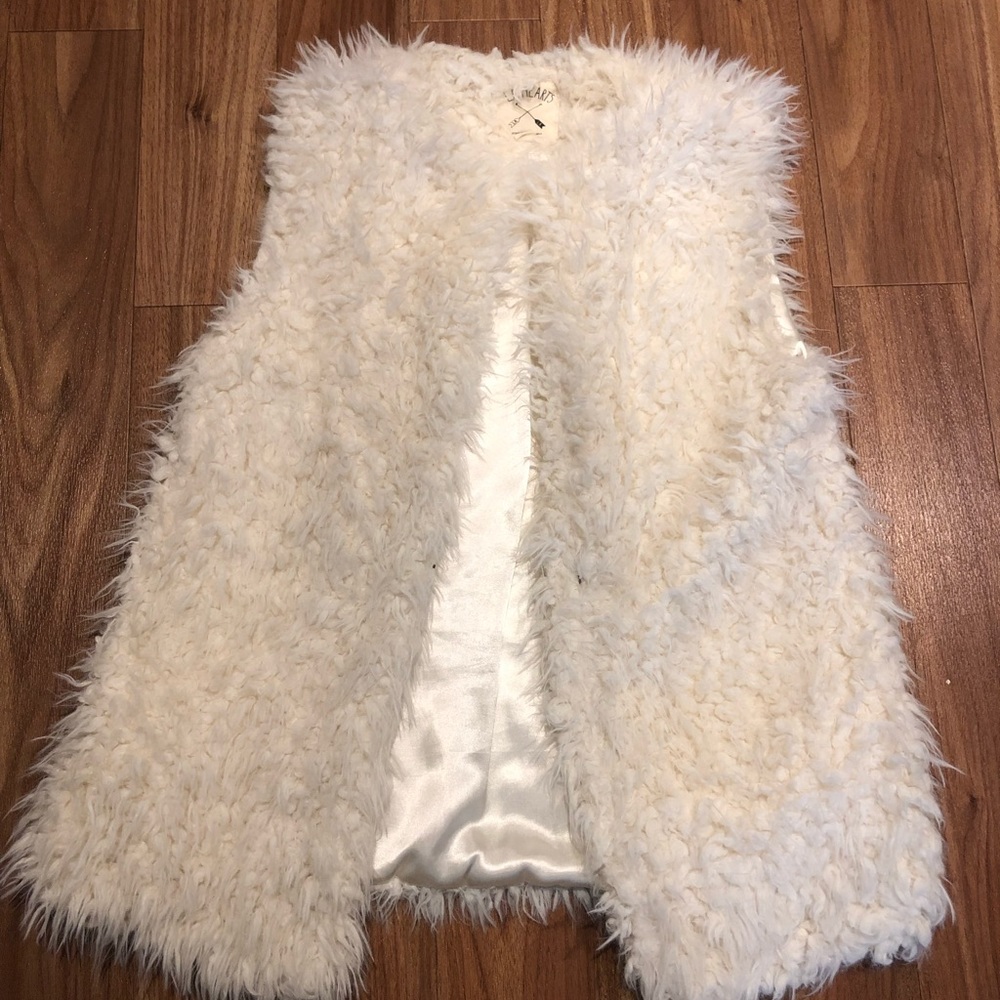 LA Hearts fuzzy vest